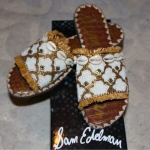 Sam Edelman Beaded and Shell Sandals🐚